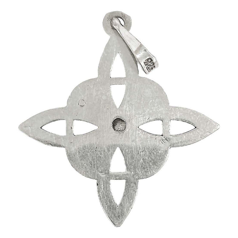 Dije Nudo De Bruja Amuleto Celta Laser Pavonado Plata 925