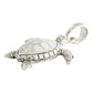 Dije Tortuga Con Piedra Natural Tallada De Plata Solida 925