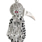 Dije Medalla Gigante Santa Muerte Con Zirconias En Plata 925