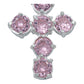 Dije Cruz Catolica De Zirconias Mediano Mujer Plata 925