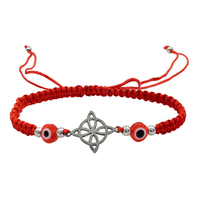 Pack 3 Piezas Pulseras Nudo De Bruja Artesanal Tejido Hilo