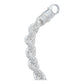 Pulsera Torzal Zirconias Hiphop Hombre Plata 925 8 Mm Color Plateado Largo 17 Cm