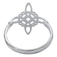 Anillo Liso Nudo De Bruja Laser Hombre Mujer Plata 925