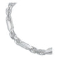 Pulsera Gruesa Torsal Figaro Hombre Plata Italy 925 6 Mm