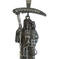 Dije Medalla Grande Santa Muerte Con Zirconias En Plata 925