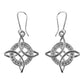 Kit Nudo De Bruja Con Zirconias Cadena+aretes+dije Plata 925