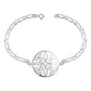 Pulsera Con Medalla Nudo De Bruja Figaro 1x1 Plata 925 4 Mm