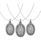 3 Collares Virgencita Guadalupe Piedras Cadena Hombre Mujer