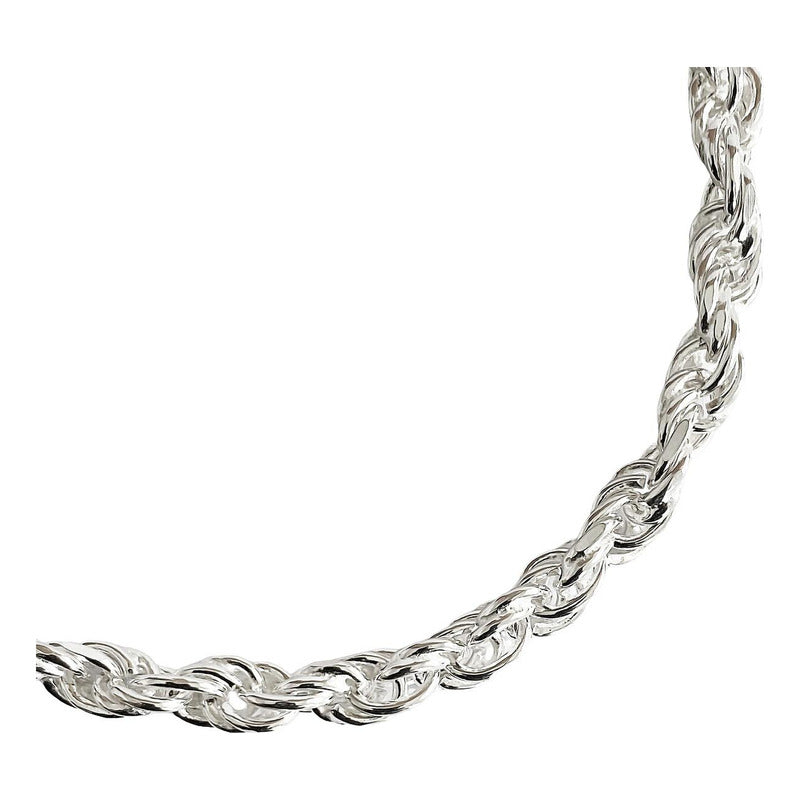 Pulsera Gruesa Torzal Hombre Plata Solida Ley 925 5 Mm
