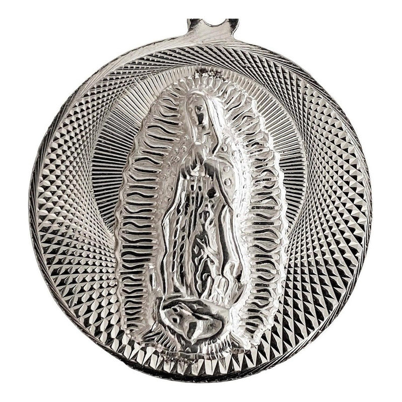 Medalla Con Doble Vista San Judas Virgen Guadalupe Plata 925