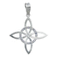 Collar Nudo De Bruja Celta Plano Zirconias Plata Ley S925