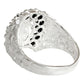 Anillo Santa Muerte Herradura Zirconias Plata Ley 925
