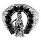 Anillo Mediano Santa Muerte Zirconias En Plata Solida 925