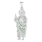 Dije San Judas Chico Zirconias Plata Ley 925 4.8 Cm