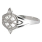 Anillo Nudo De Bruja Con Zirconia De Color Plata Solida 925