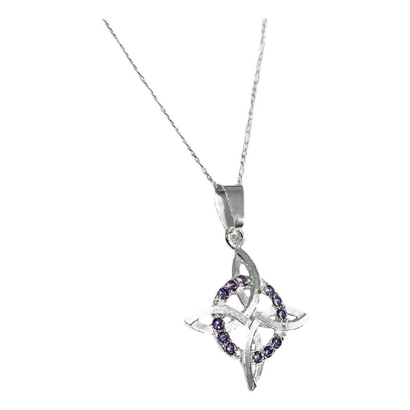 Dije Nudo De Bruja Plano En Plata Ley 925 + Cadena Plata 925