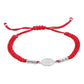 Pulsera Ajustable Hilo Amuleto Medalla San Benito Plata 925 Rojo