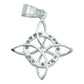 Dije Mini Nudo De Bruja Celta Zirconias + Cadena Plata 925