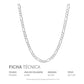 Cadena Figaro 3x1 Diamantada Hombre Plata 925 45 Cm X 6 Mm Plateado