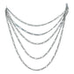 Cadena Tejido Fígaro 3x1 Plata Solida 925 55cm X 0.2cm Plateado