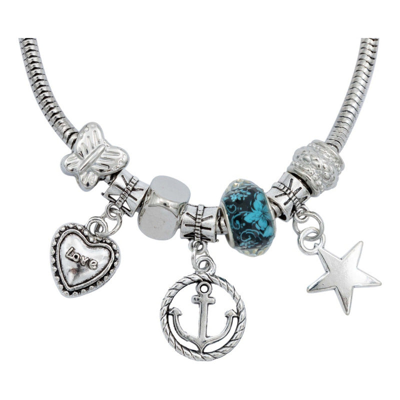 Pulsera Ajustable Charms Cadena Serpiente Regalo Mujer