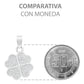 Dije Trebol Cuatro Hojas Corazón Amor Regalo Mujer Plata 925