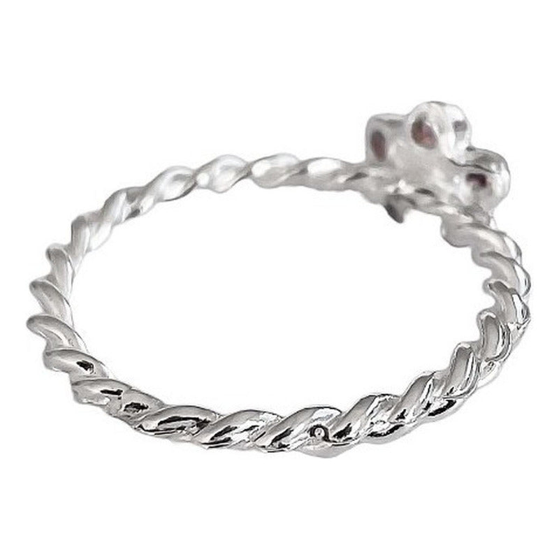 Anillo Flor Primavera Verano Regalo Promesa Solida 925