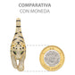 Joyaris Dije Tigre Dorado  Mujer Zirconias Lujo 58mm Dorado