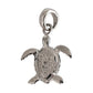 Dije Tortuga Con Piedra Natural Tallada De Plata Solida 925