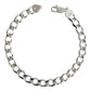 Esclava Hombre Pulsera Cubana Diamantada Plata Ley 925 7 Mm Plateado 7 Cm 21 Cm
