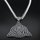 Joyaris Collar Nudo Celta Vikingo Amor Amuleto Bruja Luna Runas De Odin Wicca Hombre Mujer Triqueta En Acero Inoxidable Protección Esotérico Irlandés Brujería 1 Pieza