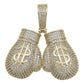Dije Hombre Guantes Box Dinero + Cadena Regalo Chapa Oro 14k