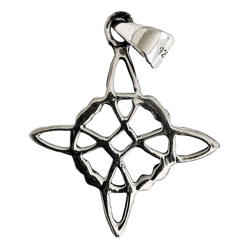 Dije Nudo De Bruja Celta Pavonado Grande Plata Ley 925