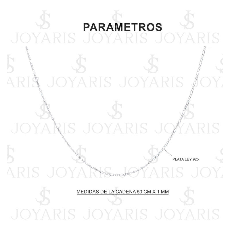 Collar Medalla San Judas Tadeo Mediano Zirconias Plata 925