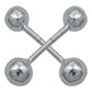 Arete Broquel Dormilona Bola Bebe Agujerar 3 Mm Plata 925 3 Mm