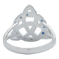Anillo Diamntado Triqueta Celta Zirconias Plata Ley 925
