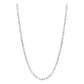 Cadena Diam Eslabón Grueso Fígaro 3x1 Plata 925 50 Cm X 4 Mm