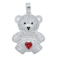 Dije Osito Corazón Zirconias Amor Regalo Plata 925