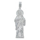 Dije Grande San Judas Liso Artesanal  Plata Ley 925  8.5 Cm