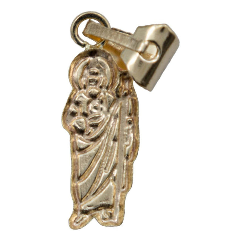 Dije Mini San Judas Esmaltado Mujer Regalo + Cadena Oro 10k