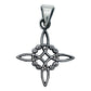 Dije Nudo Bruja Celta Pavonado Artesanal + Cadena Plata 925 Negro Alto/ancho 3.5 Cm X 2.4 Cm