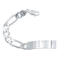 Pulsera Esclava Figaro 3x1 Gruesa Hombre Plata 925 7 Mm