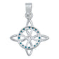 Dije Nudo Bruja Plata Solida 925 + Cadena 55 Cm Plata S925