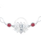 Pulsera Flor De Loto Piedra Natural Cuarzo Mujer Plata 925