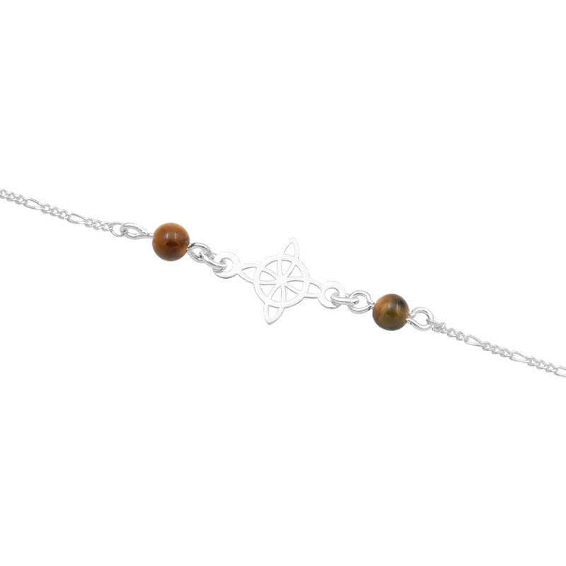 Joyaris Pulsera Nudo Bruja Figaro Plata 925 Mujer Ajustable Café