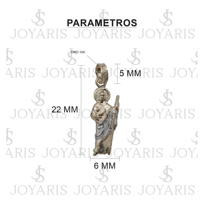 Dije Chico San Judas Mujer Amor Regalo + Cadena Oro 10k