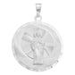 Dije Medalla Diamantado Redondo San Judas Plata 925 3 Cm