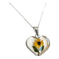 Collar Girasol Encapsulado Regalo Amor Amistad Plata S925