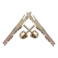 Arete Broquel Chico San Judas Florentino 3 Metales Oro 10k