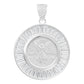 Dije Medalla Angel Centenario Bisel Zirconias Plata 925 Blanco